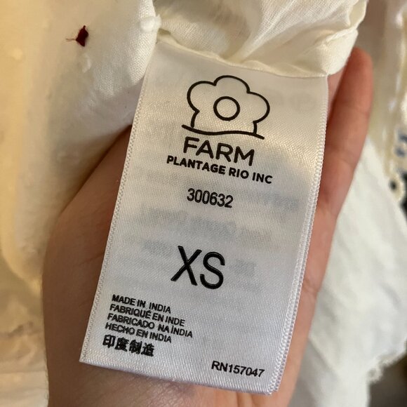 FARM Rio - Macaw Cross Stitch Embroidered Mini Dress - XS - Picture 12 of 16